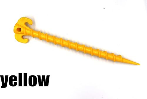 Miniatura 3 de FGen 10 unids roscado clavo plástico tienda tienda tienda de campaña Picnic Mat Estabilidad de uñas espiral tornillo Asamblea