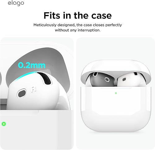 Miniatura 5 de elago 2 pares de fundas para AirPods 4 almohadillas diseñadas para AirPods 4, [cabe en la funda] funda de silicona antideslizante, antiarañazos,
