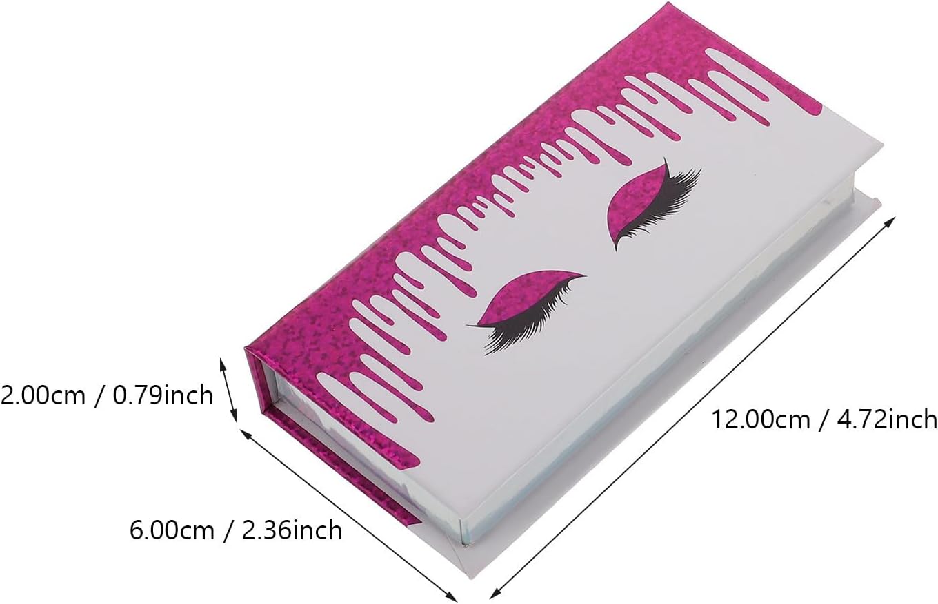 2pcs Empty Eyelash Organizer Box Purple Paper Storage Cases image 2