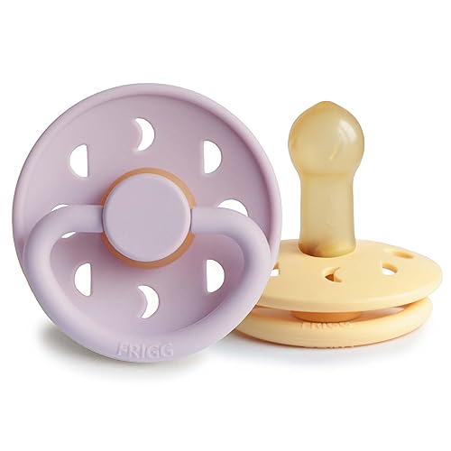 Miniatura 13 de FRIGG Moon - Chupete de goma natural para bebé, hecho en Dinamarca, sin BPA (rubor/crema, 0-6 meses), paquete de 2
