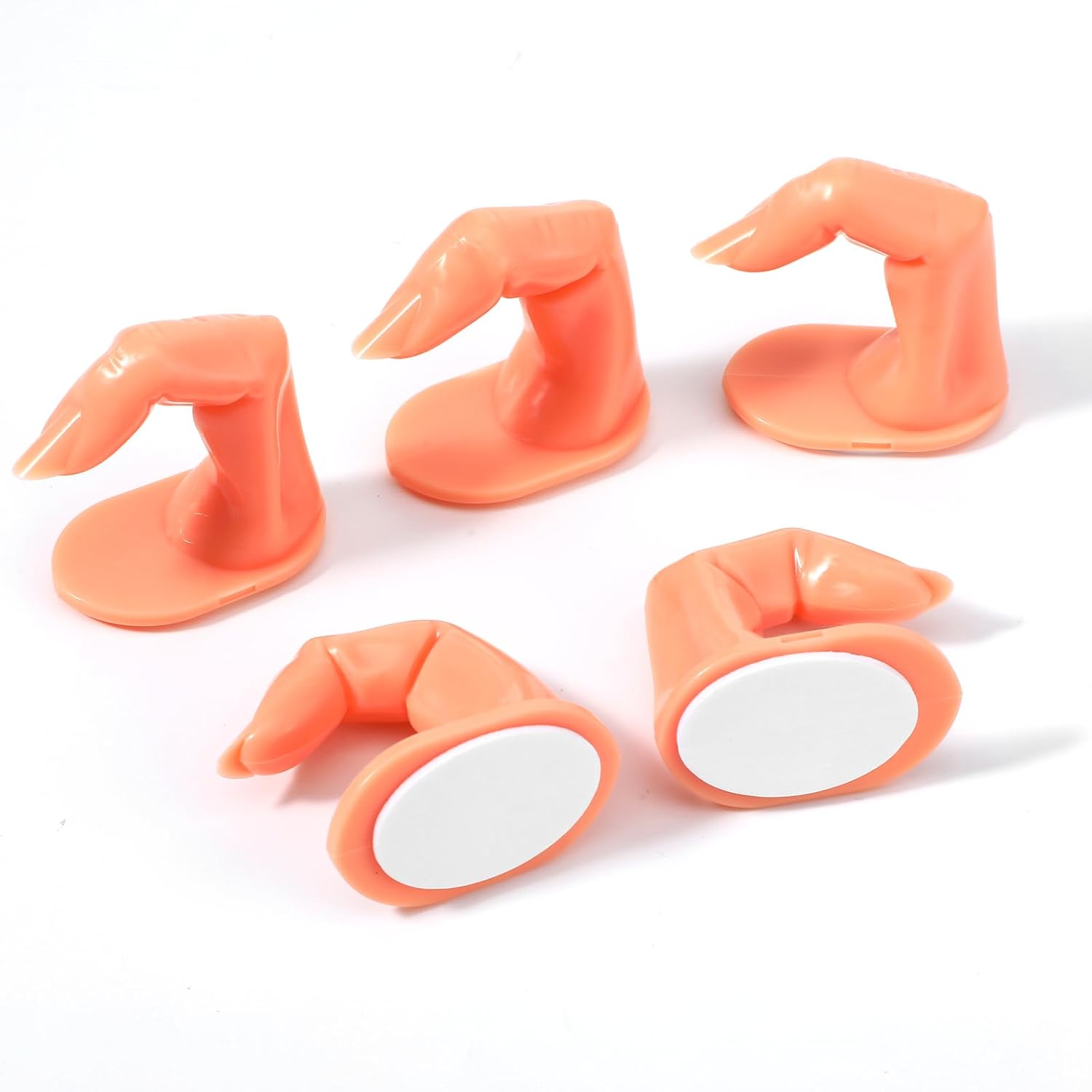 100 Pack Practice Fingers with Nail Tips, Realistic Flesh Tone DIY Nail Art Training Fingers for Beginners, Enthusiasts & Professional Salon Artists - Reusable & Self-Adhesive