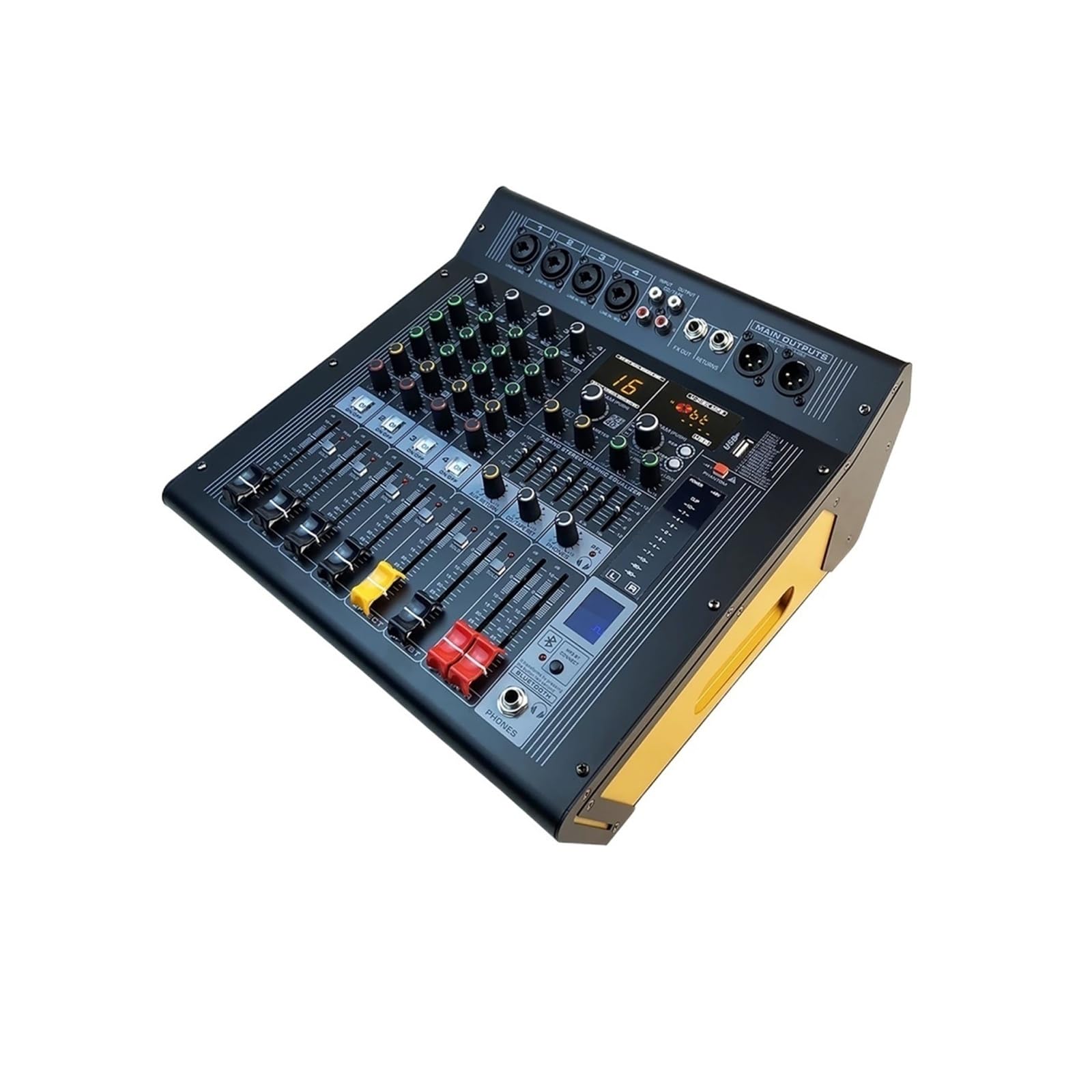 Mikser dźwięku, Profesjonalna cyfrowa konsola miksująca, sprzęt muzyczny, studio DJ, mikser, dźwięk ze wzmacniaczem