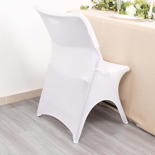 Miniatura 4 de Efavormart - Funda para silla plegable de elastano de alta calidad con arco abierto de 3 vías, funda para silla de boda ajustada con bolsillos para