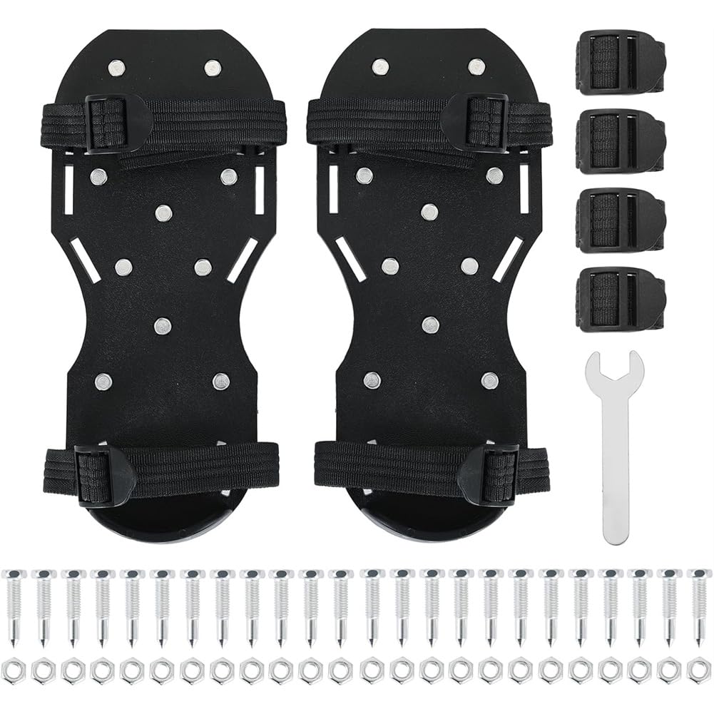 UDSKNV[KSL with Adjustable 4 Straps and 26 Spikes Fits All Lawn Aerator Shoes for Epoxy Floor Coating Installation Lawn Aeration Concrete