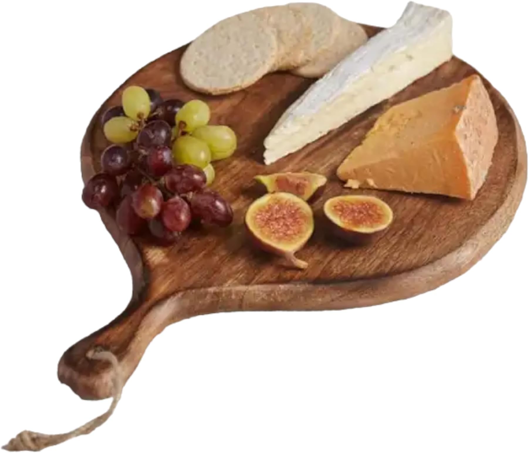 Ancient Shoppee™ Wood Chopping Board for Kitchen | Cutting Board for Kitchen | Round Cutting Board with Handle | Serving Board | Pizza Platter