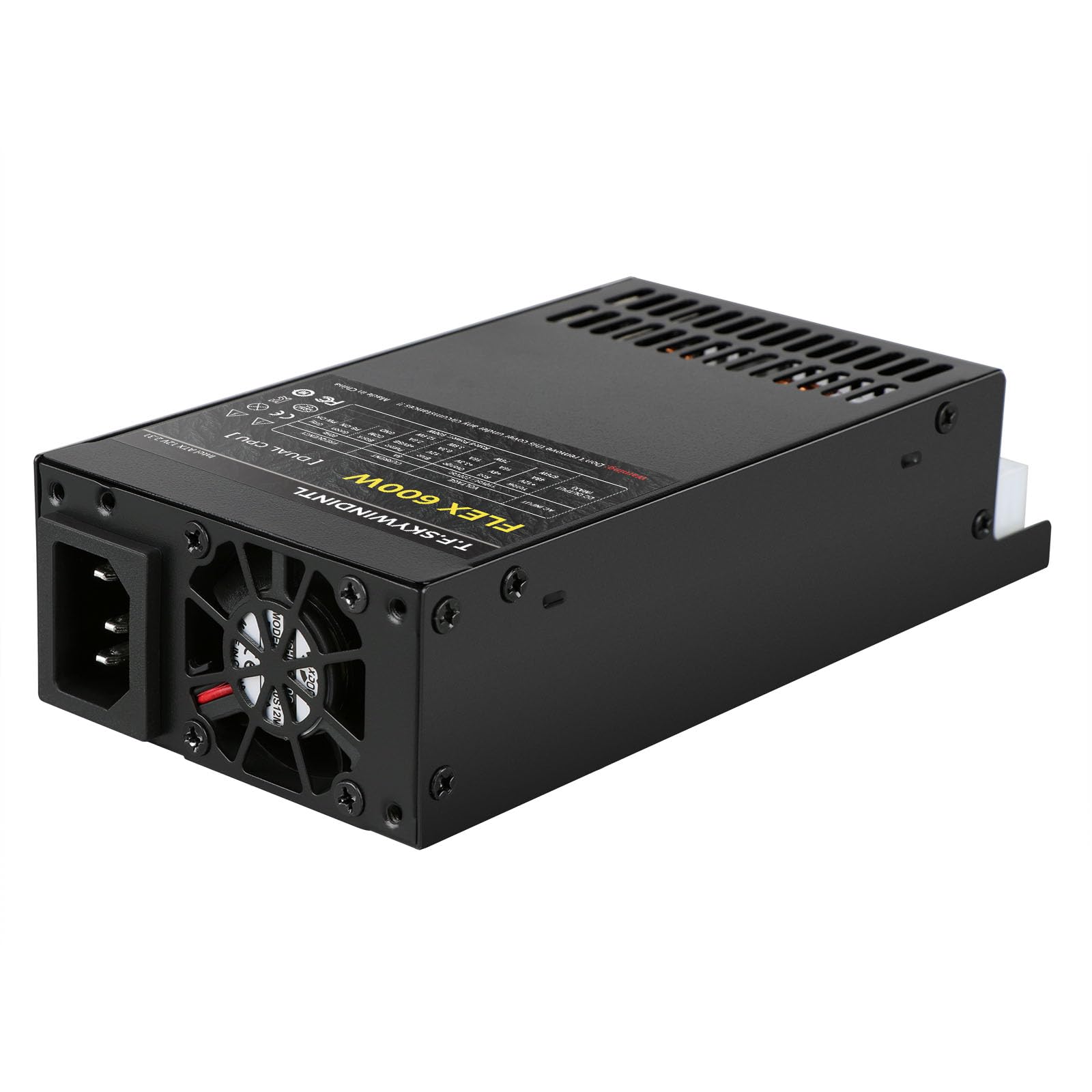 Fuente de alimentación flexible de 600 W Conector de CPU dual ultra silencioso totalmente modular PSU de voltaje completo 110/220 V para PC de computadora, servidor, POS AIO, sistema