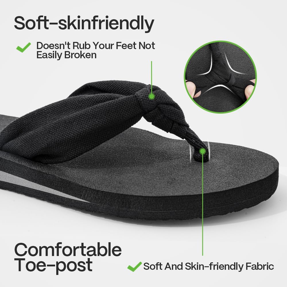 Women's Flip Flop with Arch Support Summer Shoes Walking Thong Platform Sandals Slip On Indoor Outdoor - Image 6