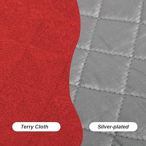 Miniatura 7 de meioro Paquete de 4 agarraderas para cocina resistentes al calor, almohadillas calientes 100% algodón, juego de soportes acolchados para ollas