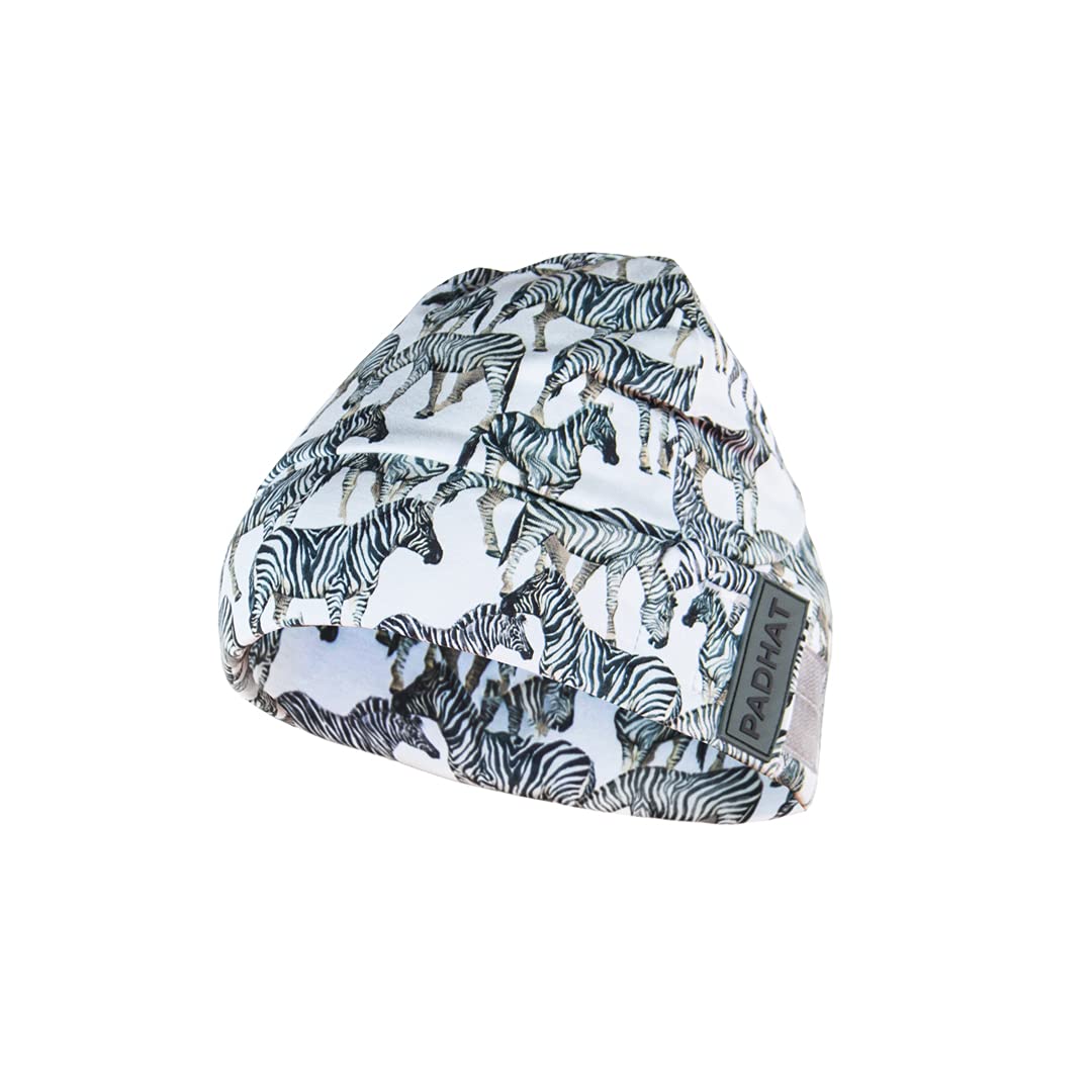 Children Head Protective Hat Unique Self Adjusting Technology Padded Safety Baby Toddler Cap Zebra, Size S