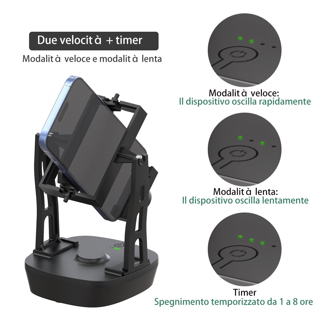 Accessoires de Balançoire pour Téléphone Portable Podomètre Marche Fonction d'arrêt chronométrée Deux Postures d'oscillation