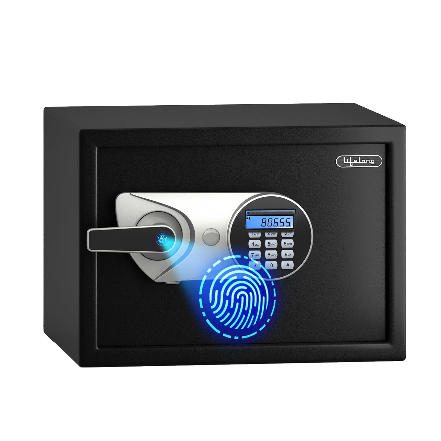 Lifelong 22L Digital Fingerprint Safe Locker for Home & Jewellery | 50 Fingerprint Storage, Motorized Locking, LED Display & Alarm | Steel Body | Override Key & Multi-Access Modes | Safe for Money-picture-17