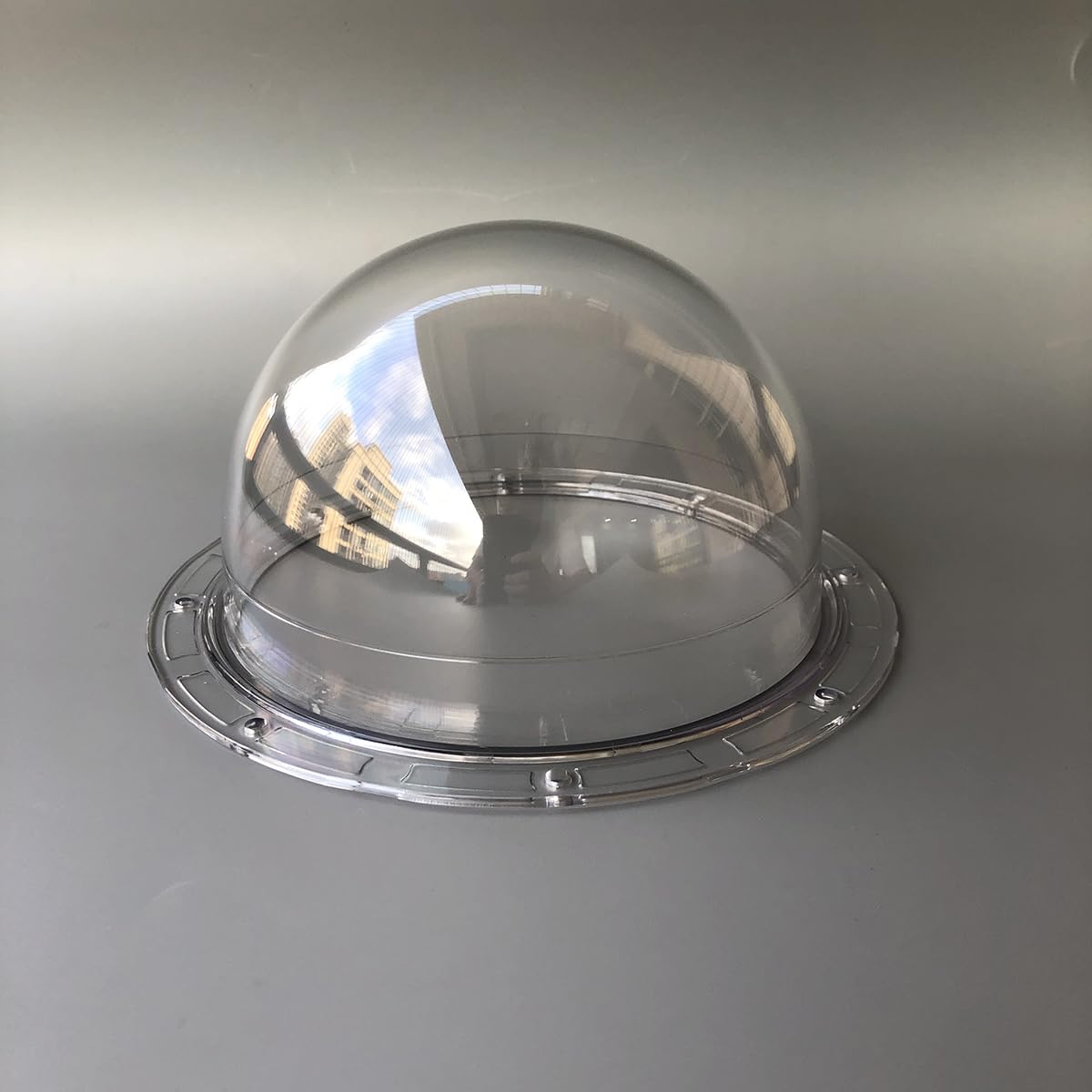 6 Inch Polycarbonate PC Surveillance Security CCTV Camera Clear Dome Cover Transparent Hemisphere Plexiglass Dustproof Lens Protective Cover, Diameter