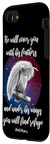 Vista 47 de iPhone 11 Pro He Will Cover You With His Feathers Bible Verse Salmo 91:4