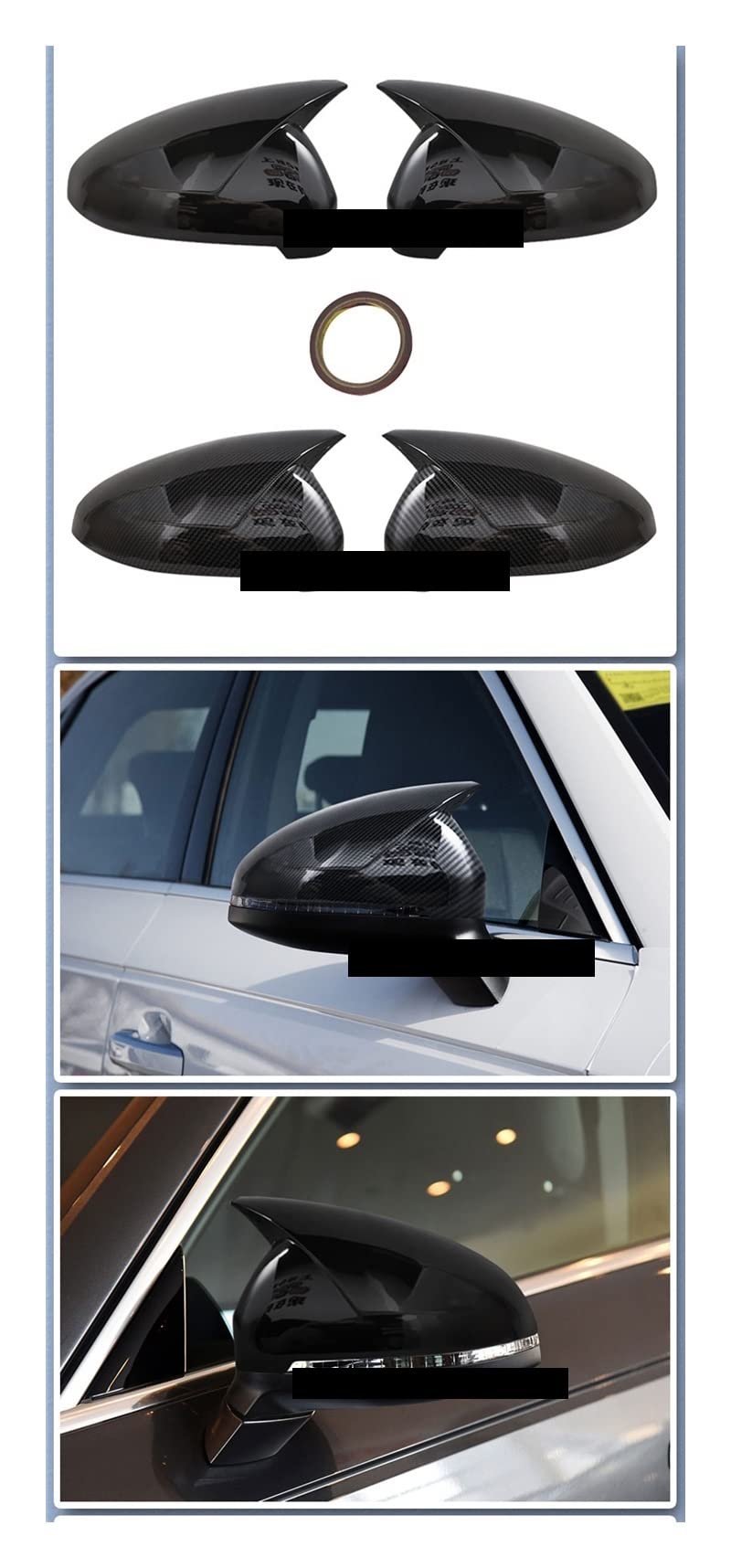 FOR AUDI A4 S4 A5 S5 RS5 2016-2023 1 PAIR WING MIRROR COVER CAPS GLOSS FOR AUDI A4 S4 A5 S5 RS5 2016-2023 1 PAIR WING MIRROR COVER CAPS GLOSS