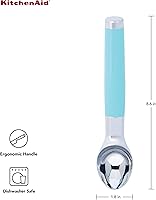 Vista 2 de KitchenAid Cuchara de helado clásica, 8.6 pulgadas, Aqua Sky