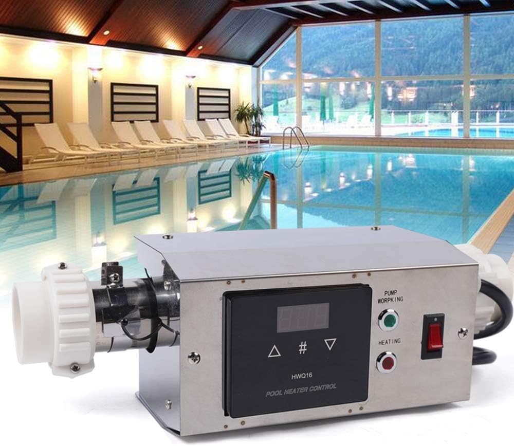 Calentador De Piscina De 3 Kw, Termostato, Calentador De Piscina, Calentador De Piscina Eléctrico, Termostato Heat Exer, Bomba De Calor De Baño, Ideal para Piscinas, Piscinas De SPA