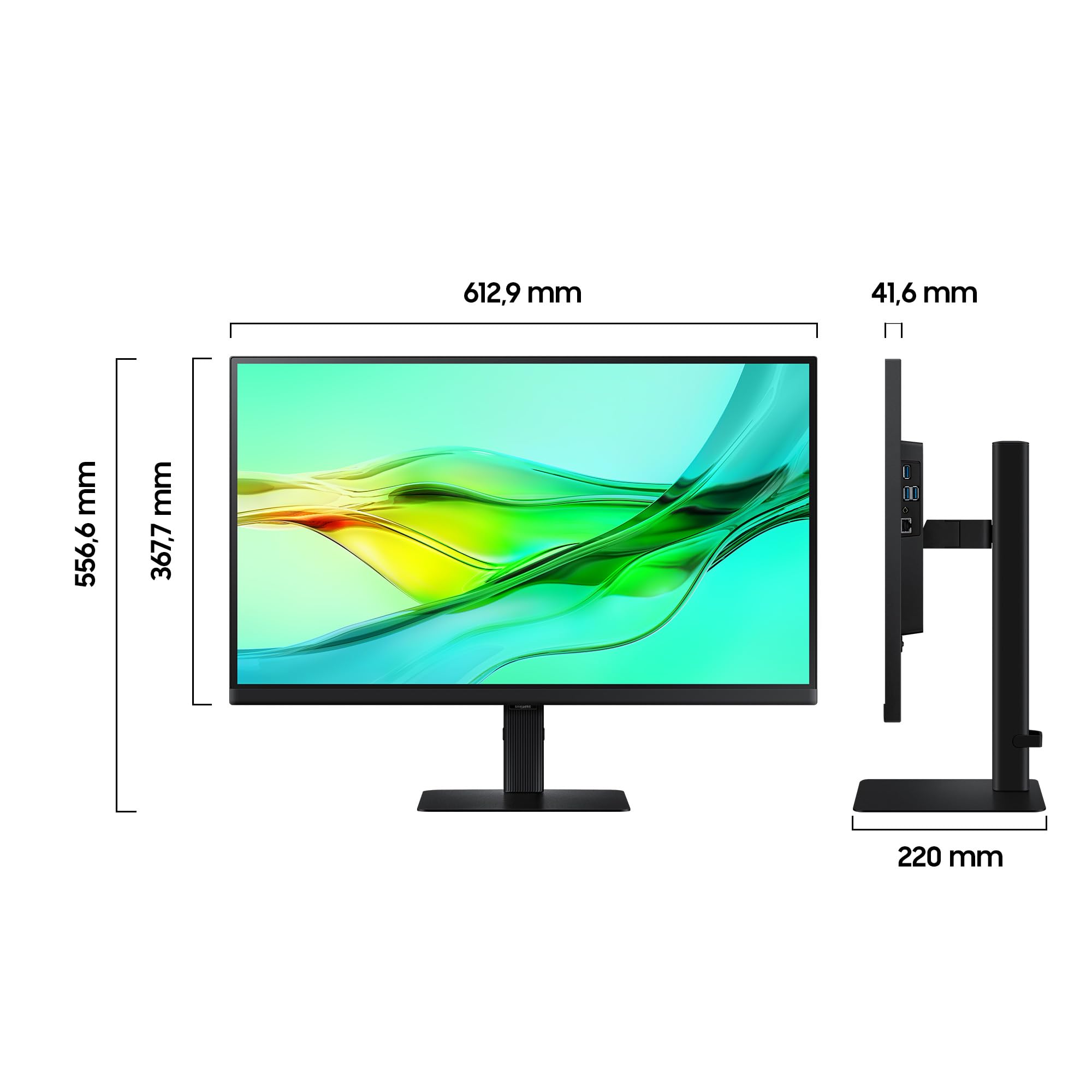 Samsung ViewFinity S60UD Monitor 27 Zoll QHD WQHD 2560x1440 100 Hz HDR10 USB-C 90 W Daisy Chain KVM-Switch