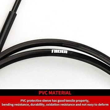 NIBBI Throttle Cable,71 Go Kart Throttle Cable,Universal Motorcycle Throttle Cable for Minibike Yamaha TaoTao Kymco SYM GY6 Scooter 125 150 Moped(BLACK)