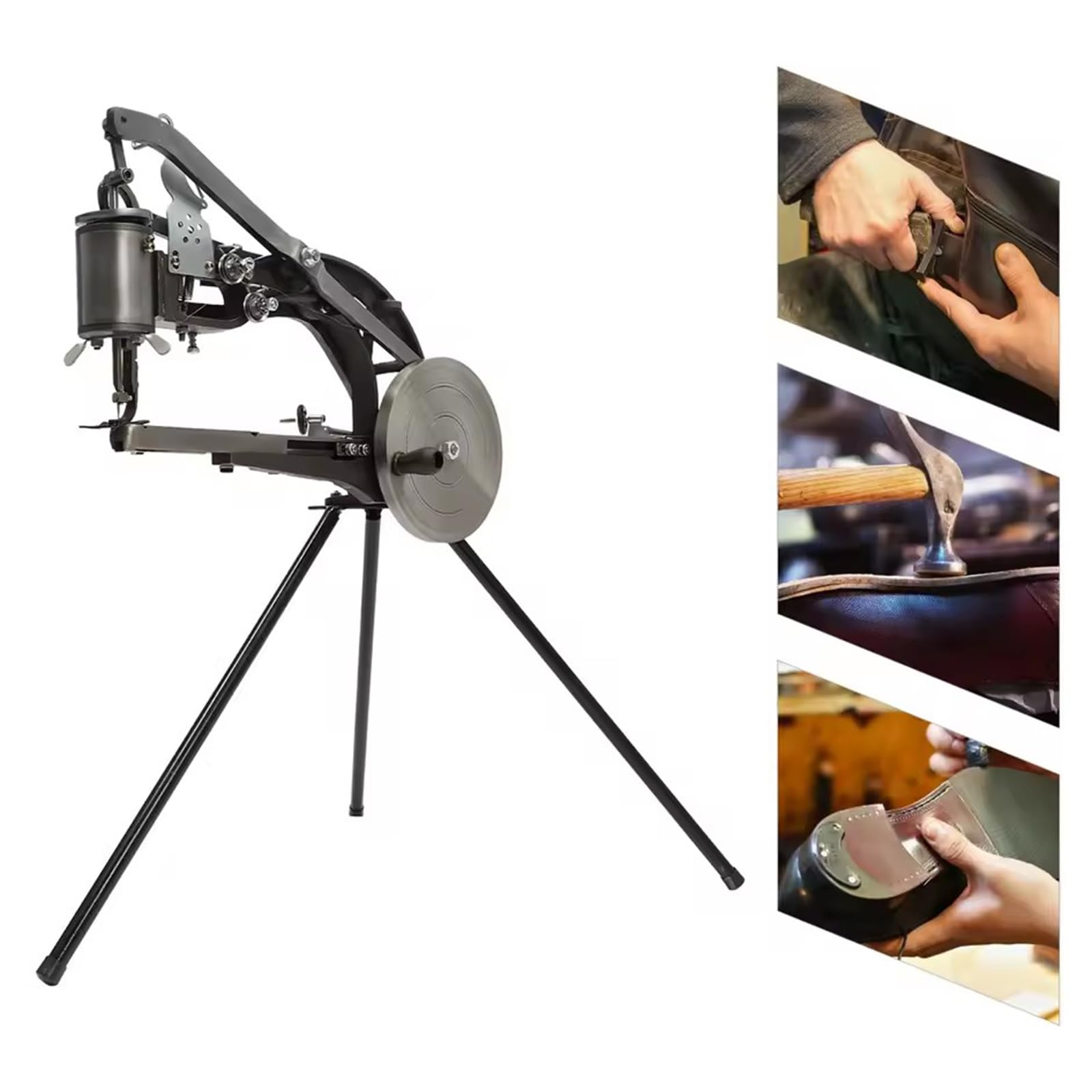 Macchina da cucire manuale in metallo Speciale 360 ° Regolabile Macchina da cucire Calzolaio Cucire Cuoio Per Riparazione Scarpe Scarpe di Gomma