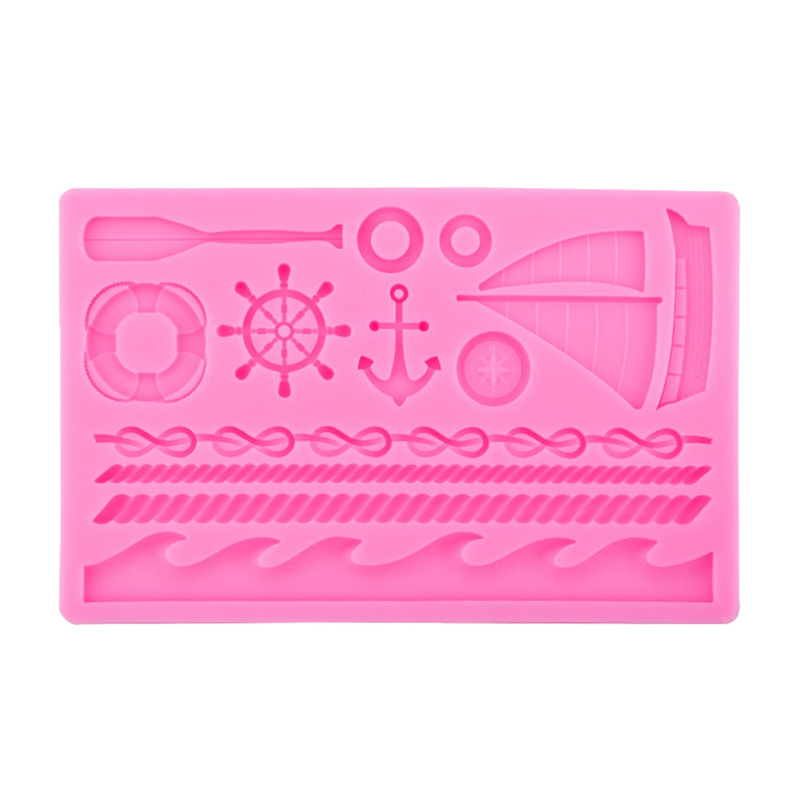 Tsophreniq Silicone Fondant Molds Exquisite Sailing Theme Shape Resin Cake Decorating Tools for Kitchen Sugarcraft Molds