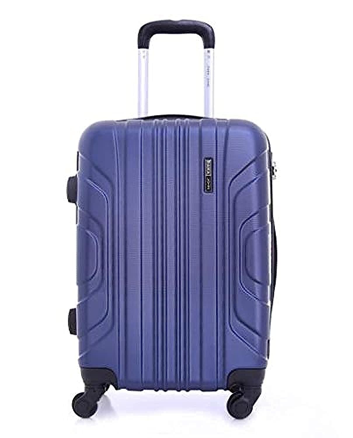 ParajohnTravel Luggage Suitcase, 20''- Trolley Bag, Carry On Hand Cabin Luggage Bag - Portable Lightweight Travel Bag With 360 Durable 4 Spinner Wheels - Hard Shell Luggage Spinner (10Kg) Navy