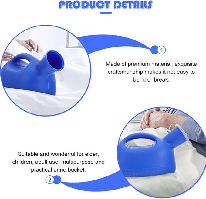 Orinales masculinos portátiles de 2000 ml, con tapa, para uso exterior, viaje y almacenamiento infantil, para conductores de autobuses de larga distancia miniatura 7