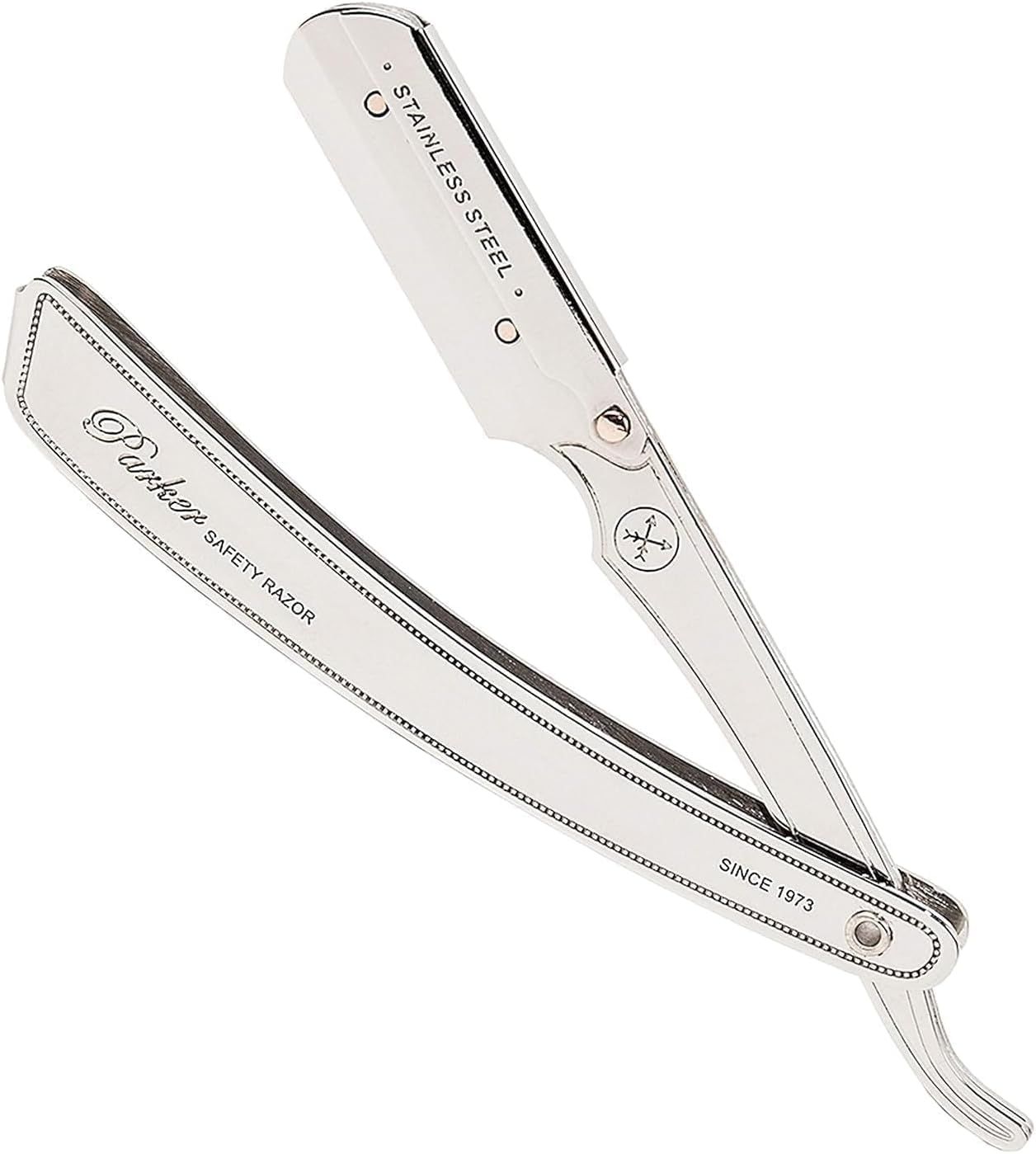 Parker SRX rasoio professionale per barbieri 100% in acciaio inox e 5 mezze lame Parker Premium