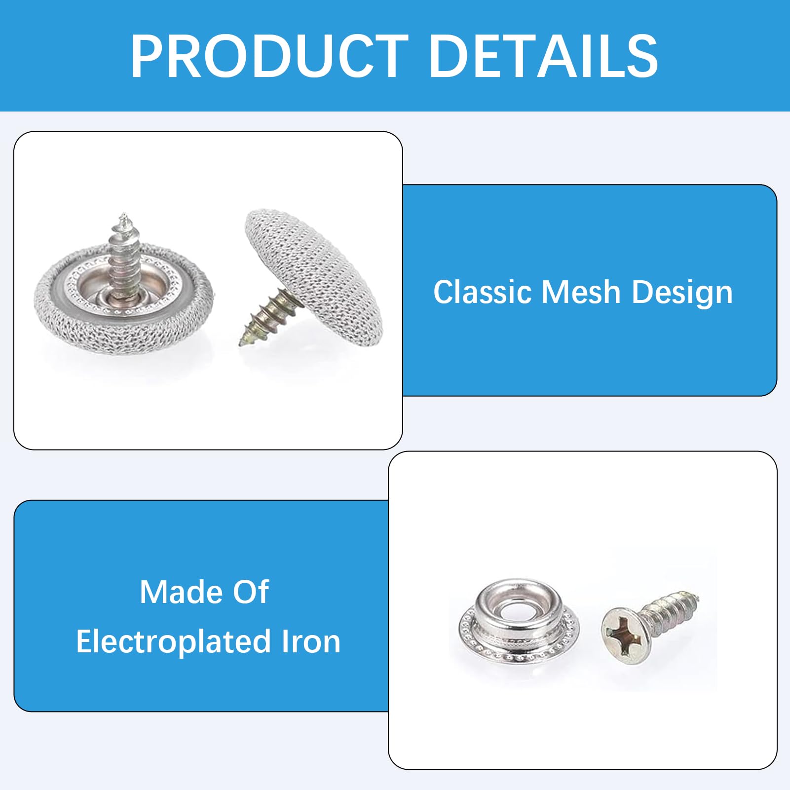 Kit riparazione tettuccio auto 68 pezzi bottoni perni fissaggio rivetti automatici con cacciavite