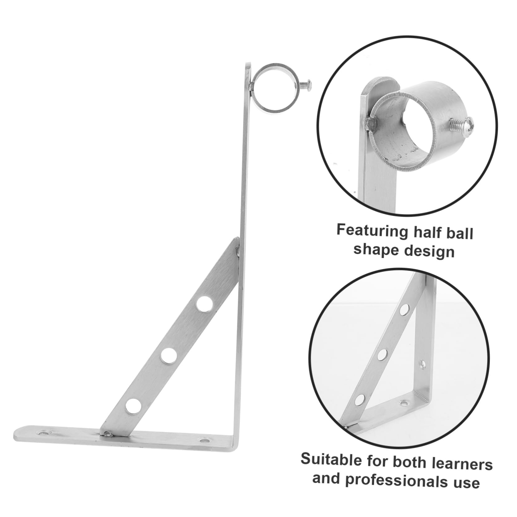 Ciieeo 2pcs Wall Mounted Clothesline Pole Bracket Balcony Rod Holder for Secure Clothes Drying Space Saving Design for Outdoor Use