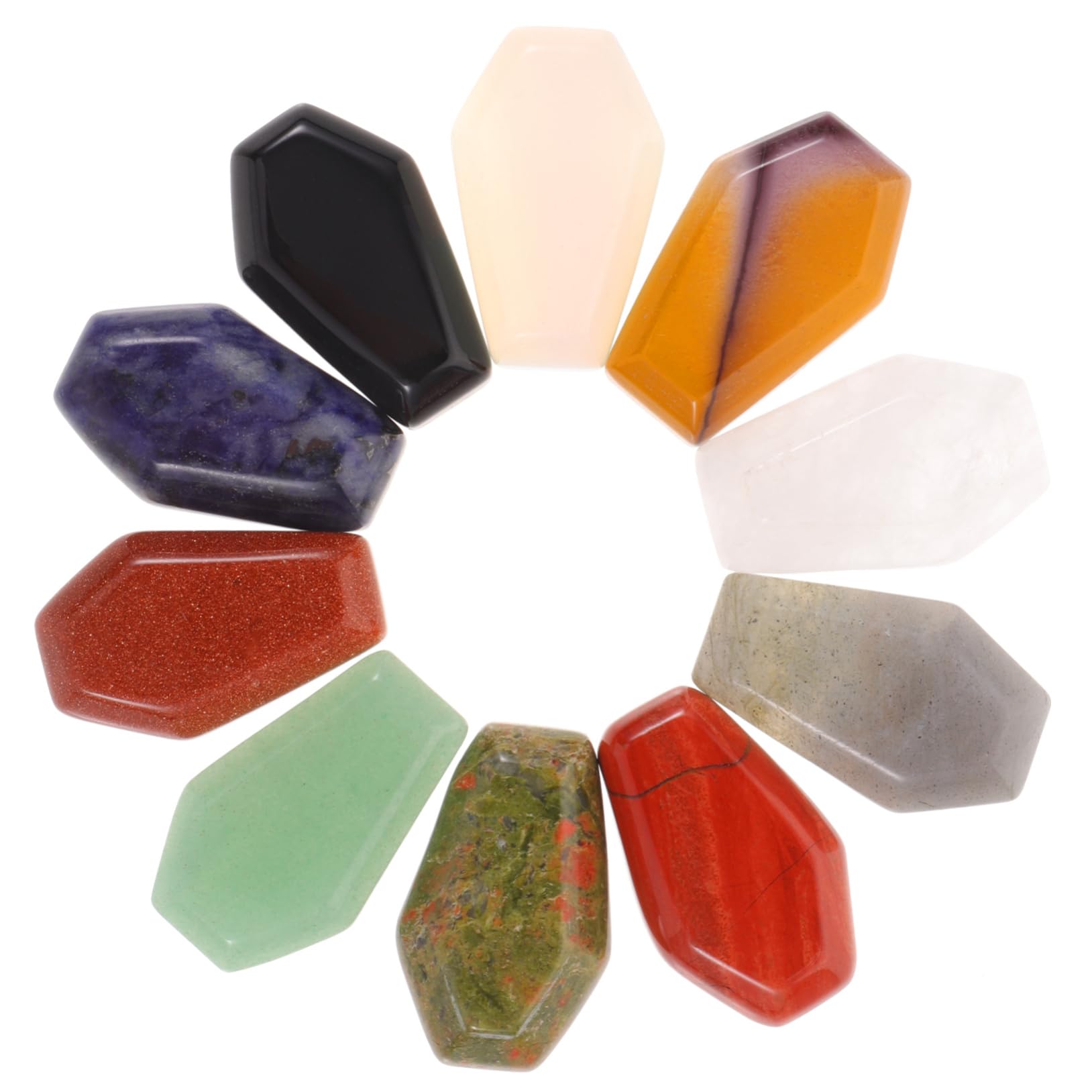 Pierres de cristal naturelles en kit de 10 pièces à offrir pour une décoration unique