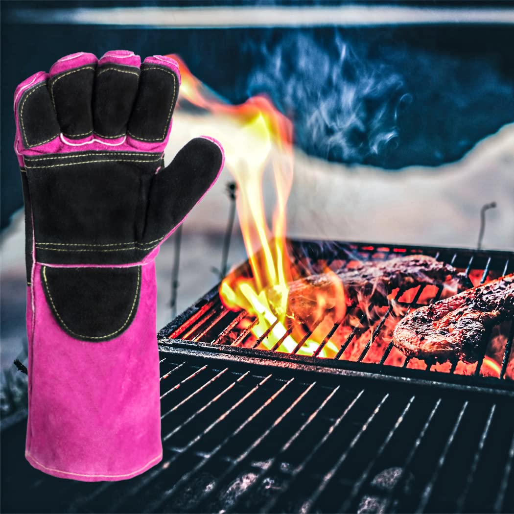 Amazon.com : AMERICAN FUR Welding/BBQ Leather Gloves 16 Inches,932