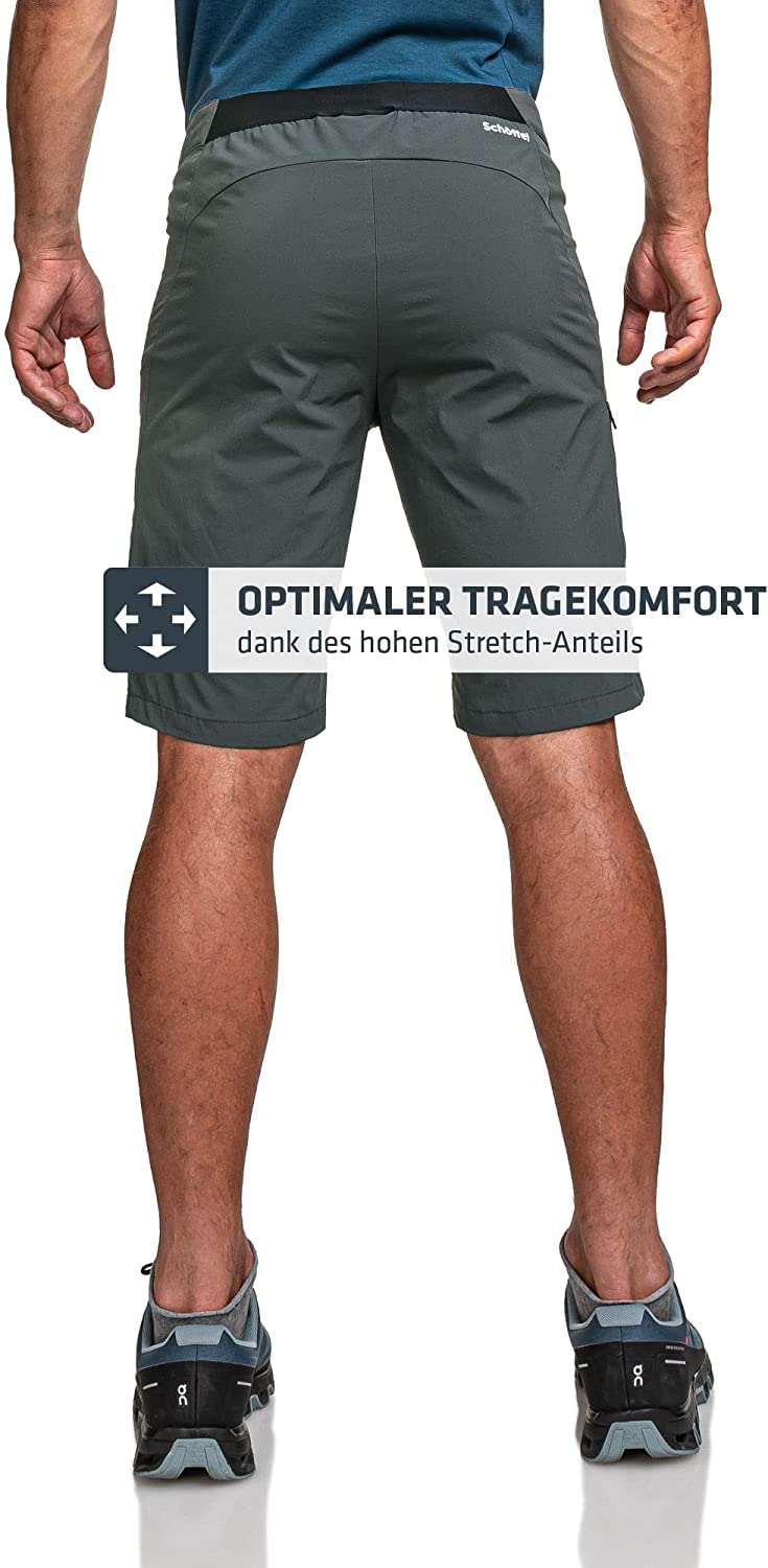 Schöffel Herren Shorts Hestad M, Kurze Wanderhose mit elastischem Bund, schnell trocknende Outdoor Hose aus 4-Wege-Stretch