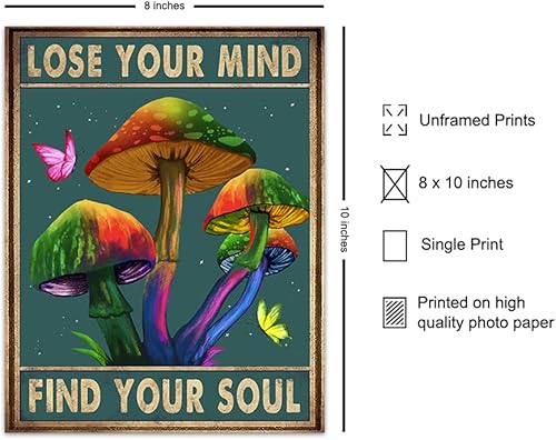Miniatura 2 de Póster de Lose Your Mind Find Your Soul - Decoración psicodélica de habitación - Decoración psicodélica de habitación - Obra de arte hippie -