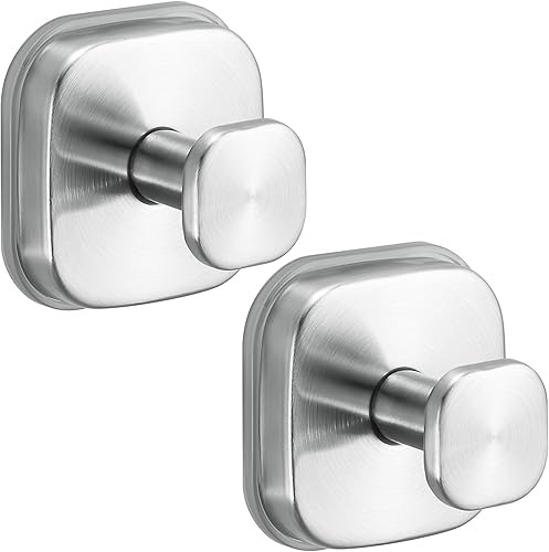 Miniatura 16 de Ganchos de ventosa para ducha, ganchos de baño reutilizables para toallas, batas y lufa, montaje sin taladro en cocina, paredes, metal, vidrio, Oro