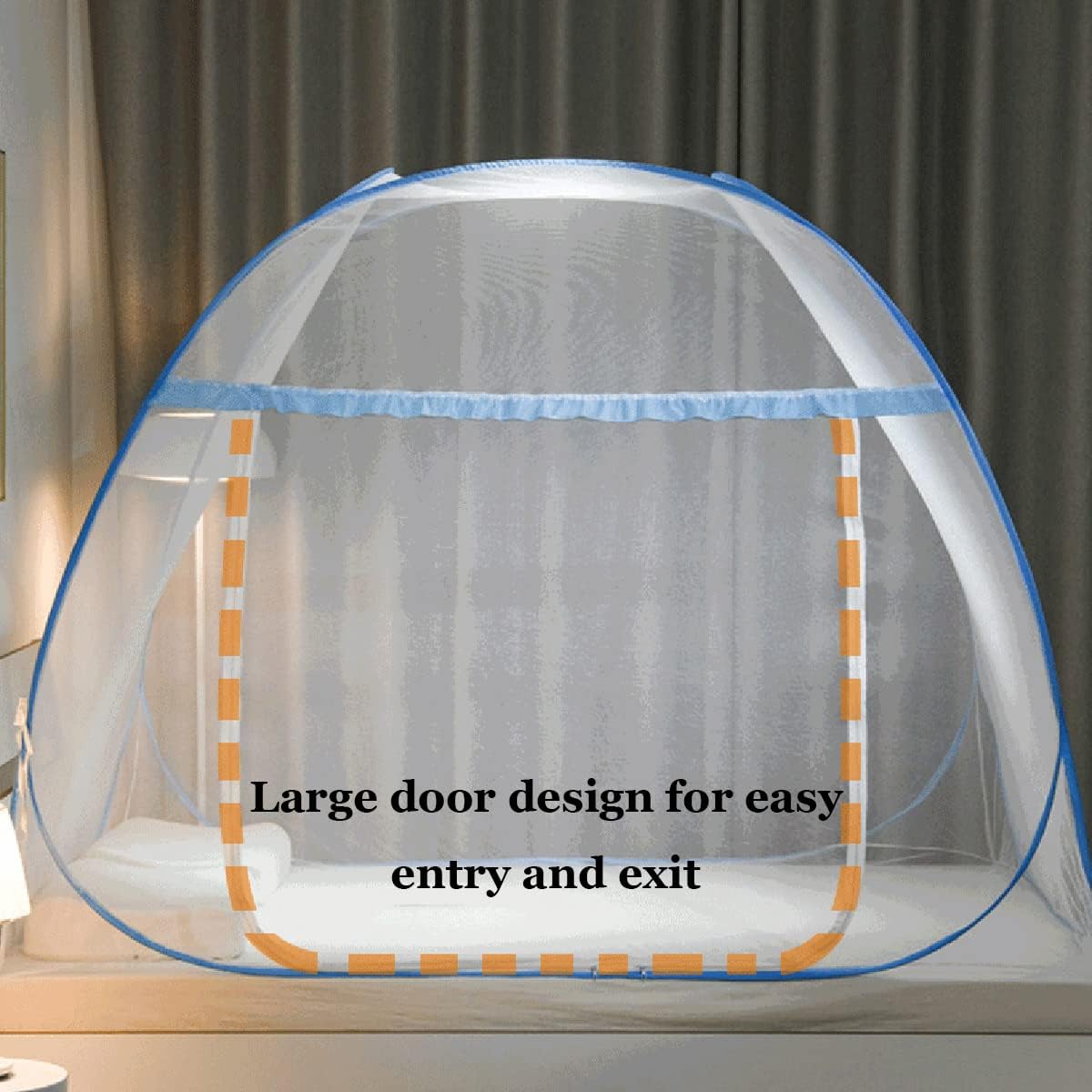 Pop Up Mosquito Net Tent - Folding Bed Canopy with Free Installation, Pink Double Door, 1.2x2.0x1.45m, Indoor/Outdoor Protection from cts