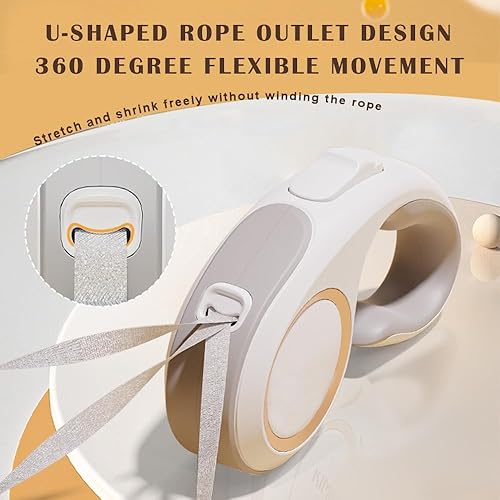 Miniatura 3 de Marchul Correa retráctil para perro de hasta 70 libras, 16 pies, correa de paseo para perros pequeños y medianos, sin enredos en 360 (16 pies, gris)