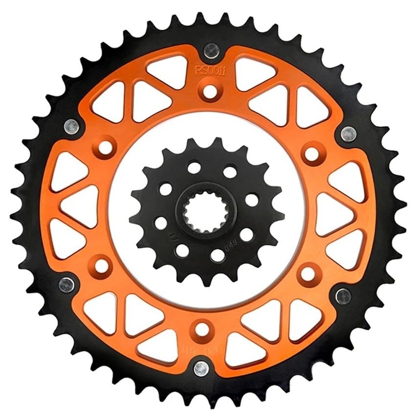 Pignon 17T et couronne 48T pour moto LC4 640 et 690 SM