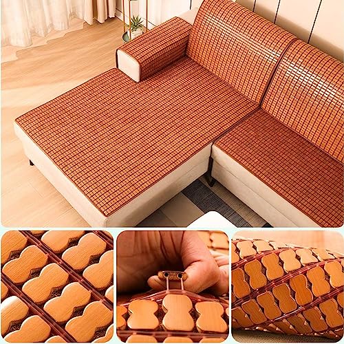 Alfombrilla de bambú carbonizado plegable para colchón y sofá en verano 5