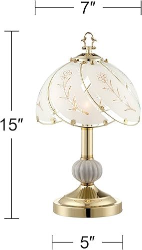 Miniatura 4 de Latón pulido tamaño pequeño 15 pulgadas altura Touch Accent lámpara de mesa