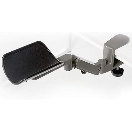 グリーンハウス アームレスト 肘置き 肩・肘の負担を軽減 耐荷重9kg エルゴノミクス GH-AMRA-GY