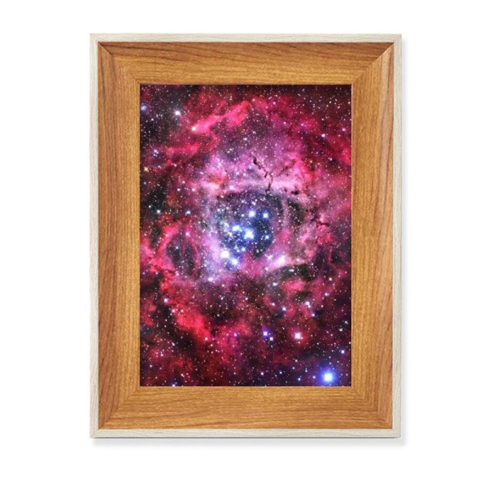 Cadre photo en bois rosace monocéros, une œuvre d'art murale aux finitions premium
