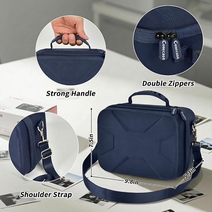 Maleta rígida para cámara DSLR y mirrorless, azul oscuro miniatura 6