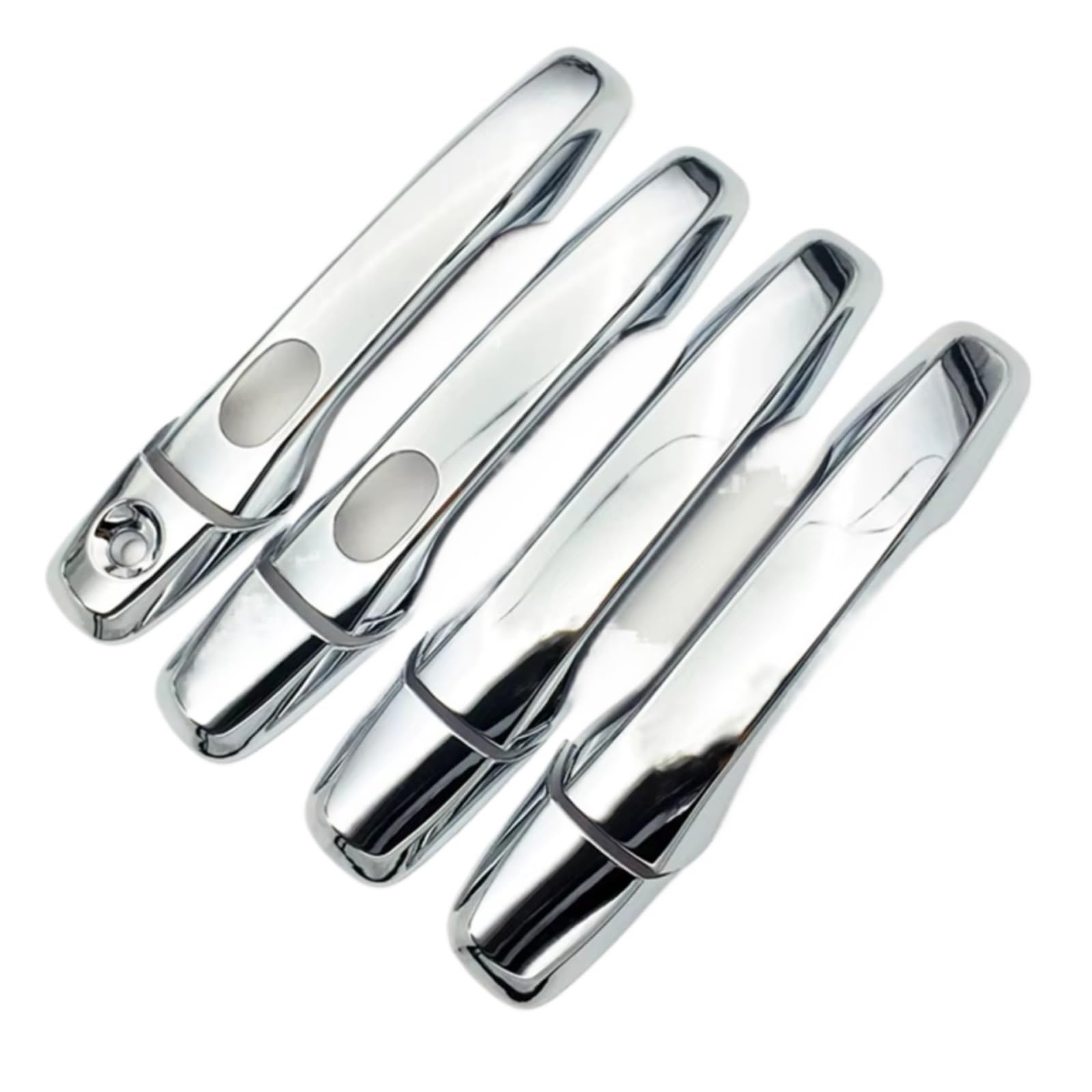 Qdzvalumv Silver Car Door Handles Cover Shell Compatible With For Explorer 2011-2018 Car Outer Side Door Handle Cover Trim Protector Front Rear Set(Silver)