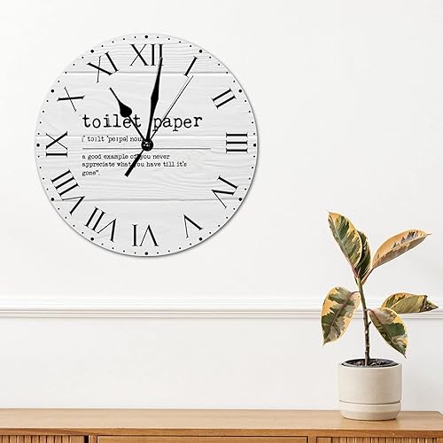 Miniatura 220 de Reloj de PVC con definición psicológica, reloj de pared grande con números romanos inspiración, refranes de inspiración de 12 pulgadas, significado