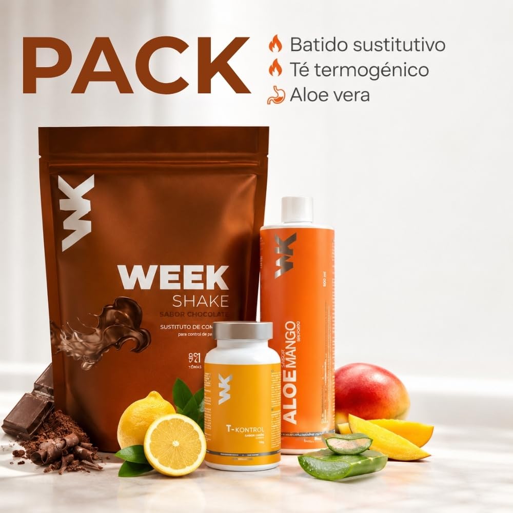 Pack Batido Sustitutivo Comida+ Aloe Vera Puro para Beber 99%+Té Quemagrasas Potente para la Digestión y Control de Peso