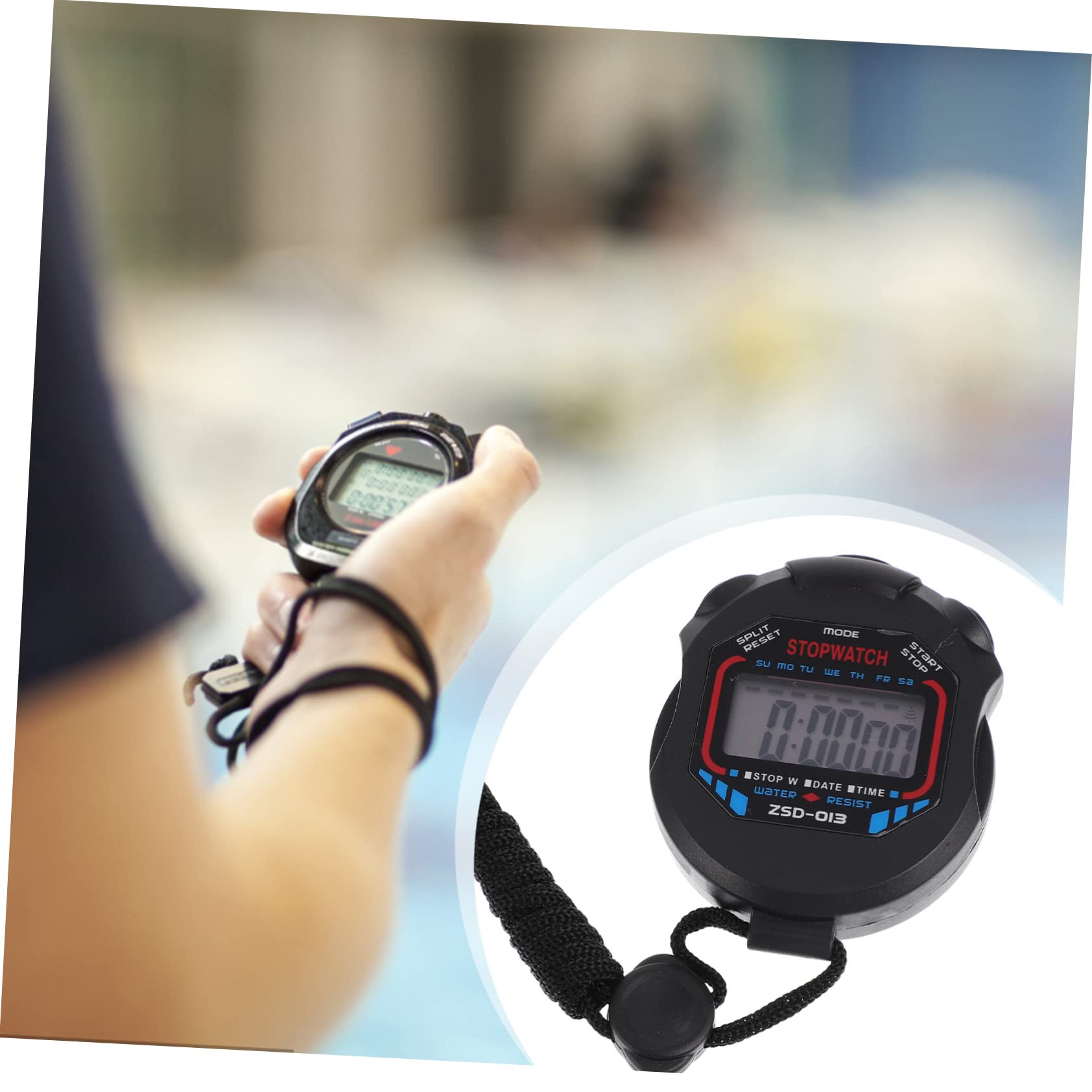 ifundom 5 Piezas Cronómetro Digital Deportivo Profesional con Pantalla LCD Grande Temporizador de Mano con Alarma para Fitness Infantil y Árbitros Función