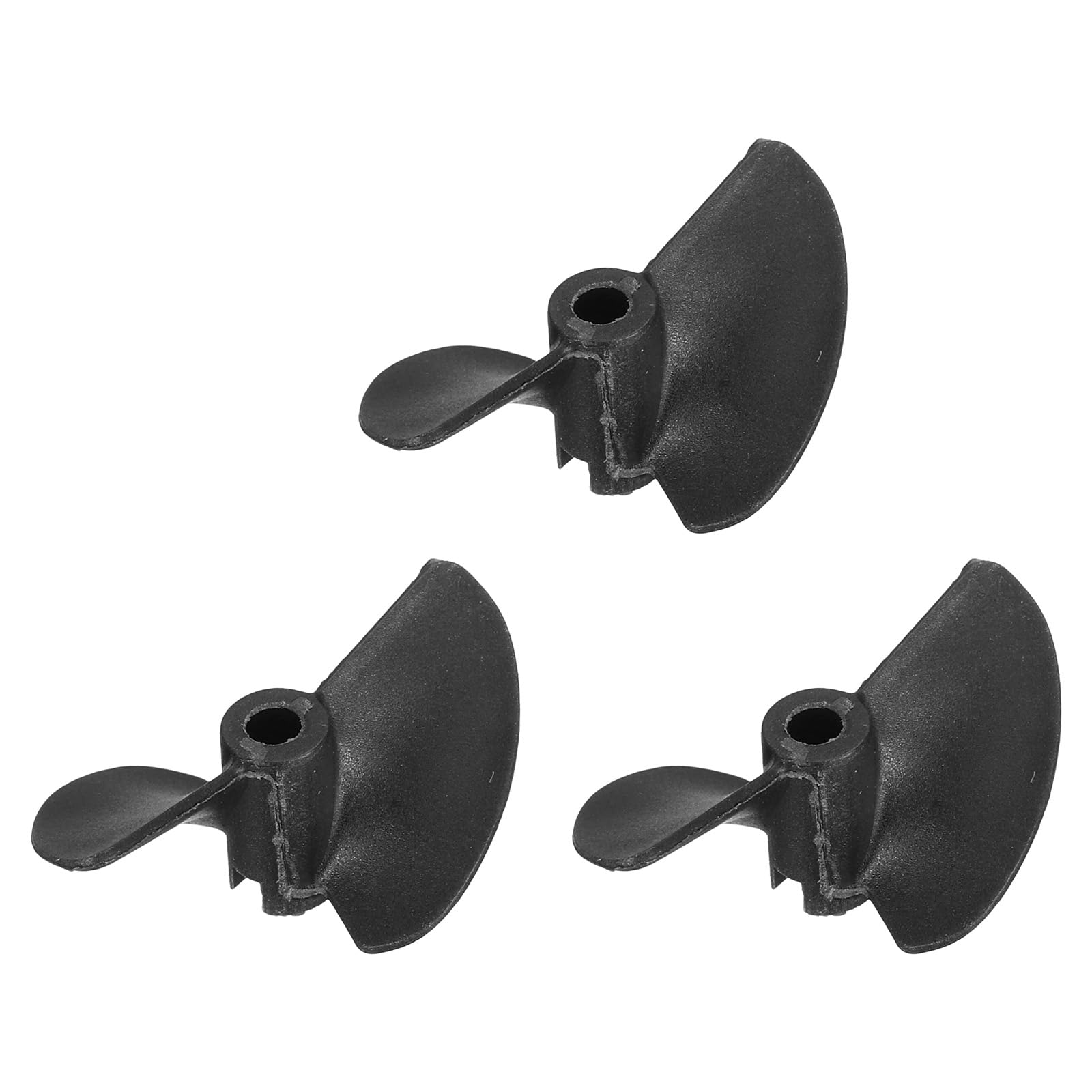 sourcing map 3pcs RC Boat Propeller, 2 Blades Propellers 3.17mm Hole Dia 32mm OD 1.4mm Pitch CCW Clockwise Rotating Drill Propeller for RC Boat, DIY Ship Model, Black