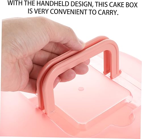 Miniatura 5 de SOLUSTRE 1 caja para tartas potable para tartas, soporte extra alto, soporte para tartas, kit de decoración de tartas, contenedor con tapa,