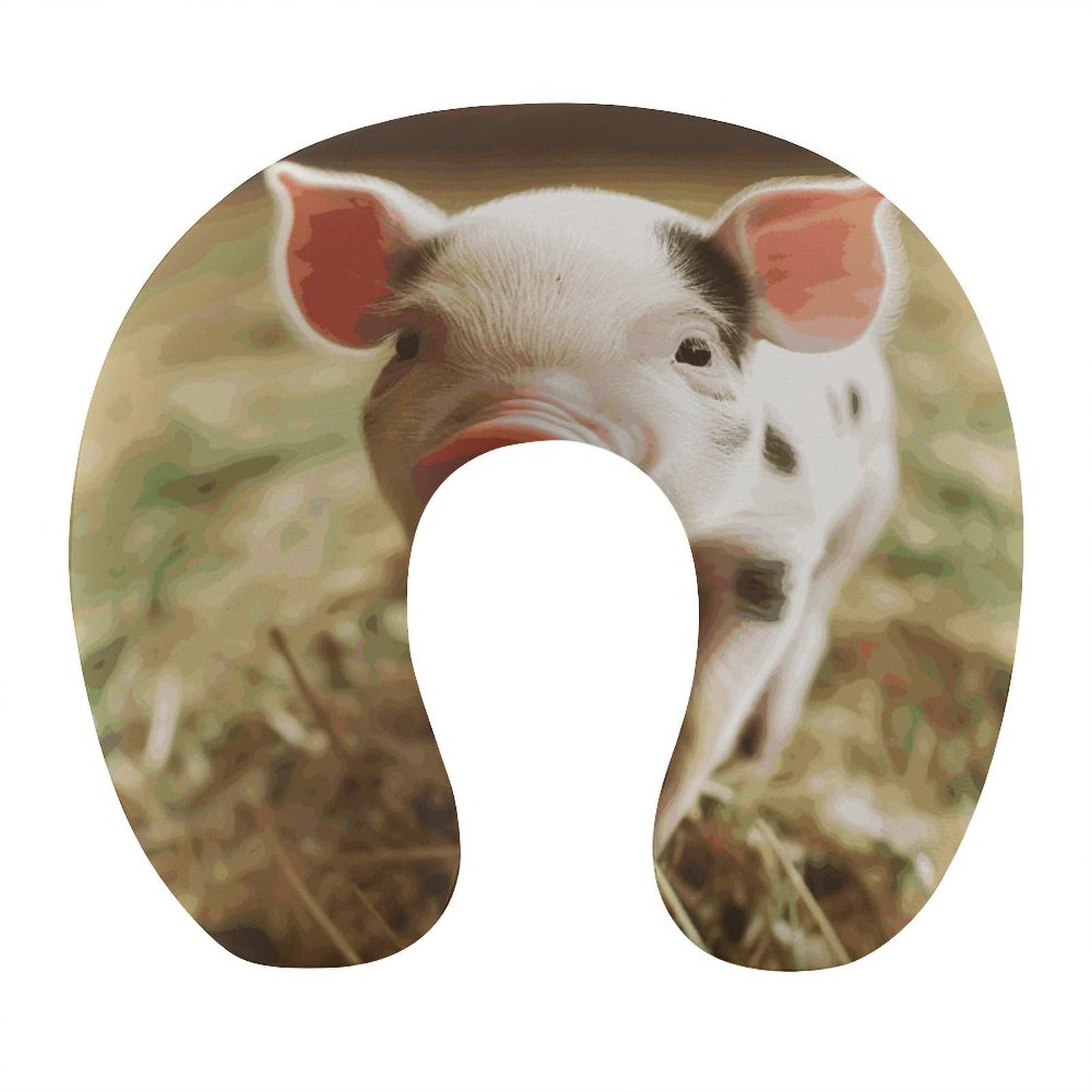 Smiling (1) Cuscino a forma di U, nucleo in memory foam, cuscino per fornire supporto per il collo, cuscino da viaggio, adatto per aerei, auto, case e uffici.