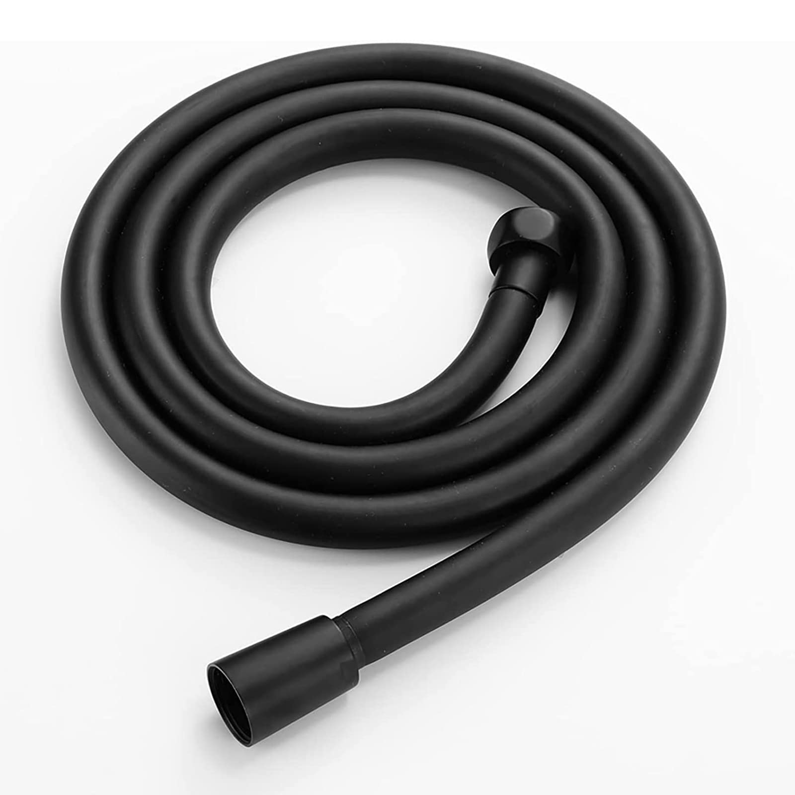 Alcachofa de Ducha Negro Cabezal de Ducha Universal Latón Alta Presión Ducha de Mano con ABS Soporte Giratorio, 1.5M PVC Tubo Flexible,Square